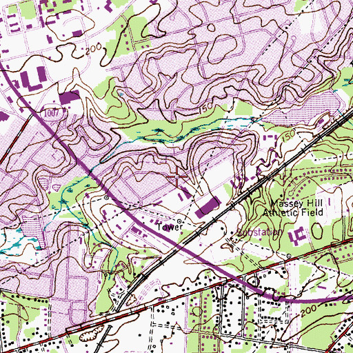 Topographic Map of Holiday Park, NC