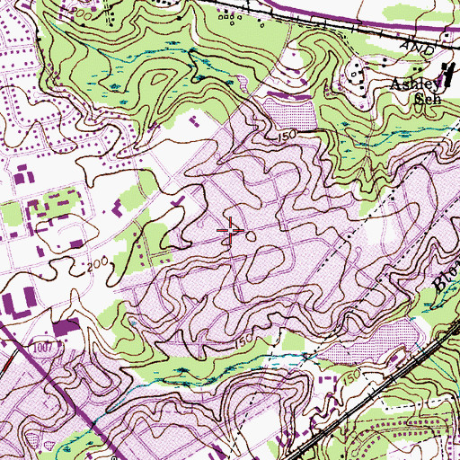 Topographic Map of Clairway, NC