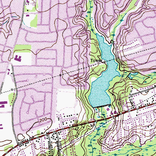 Topographic Map of Sherwood Park, NC