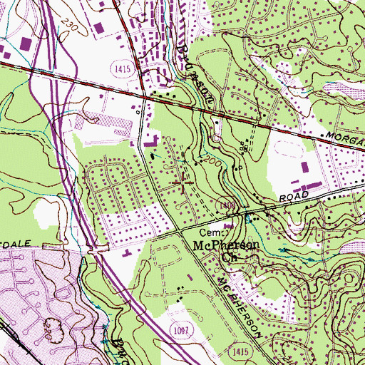 Topographic Map of Kirkwood, NC