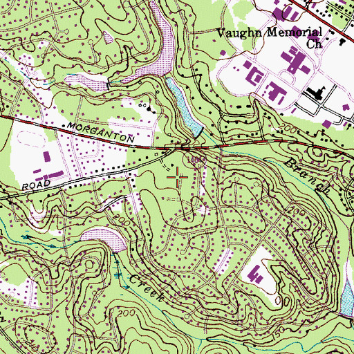 Topographic Map of Vanstory Hills, NC