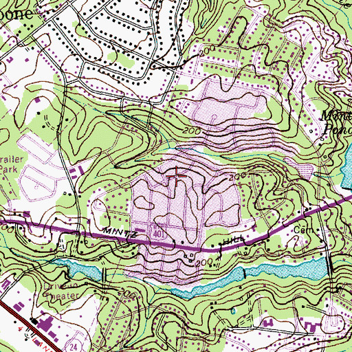 Topographic Map of Englewood, NC
