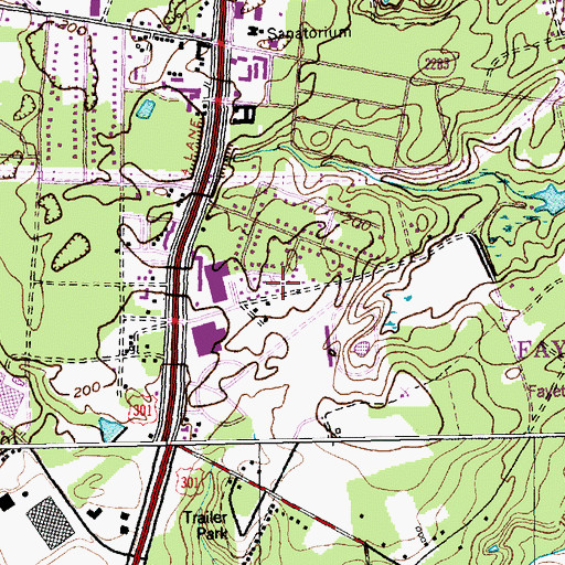 Topographic Map of Phoenician Woods, NC