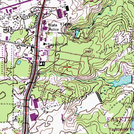 Topographic Map of Vineland Park, NC