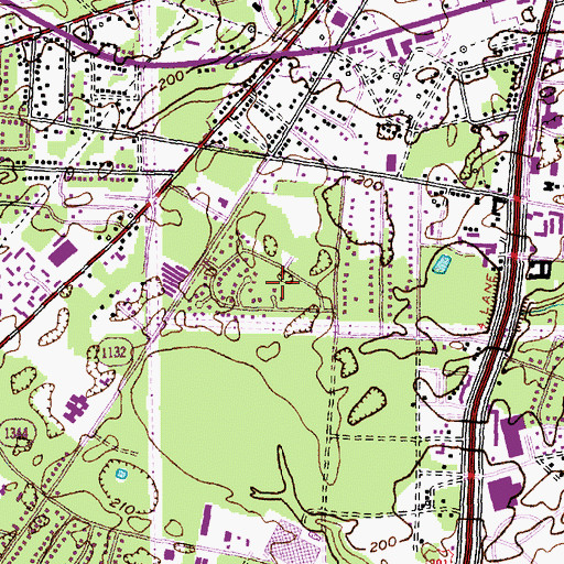 Topographic Map of Legion Park, NC