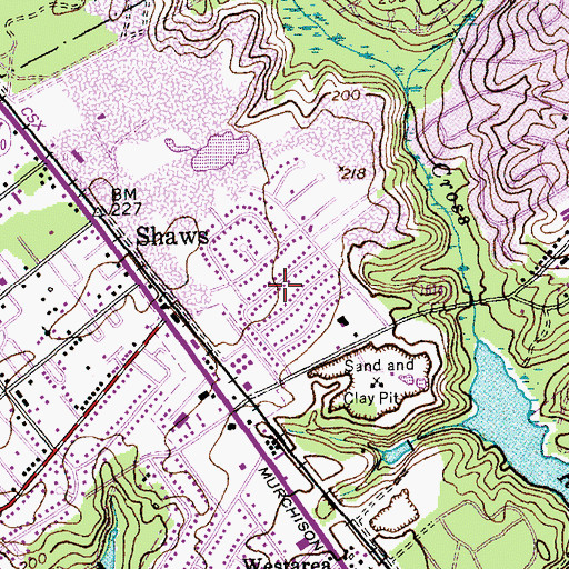 Topographic Map of University Estates, NC