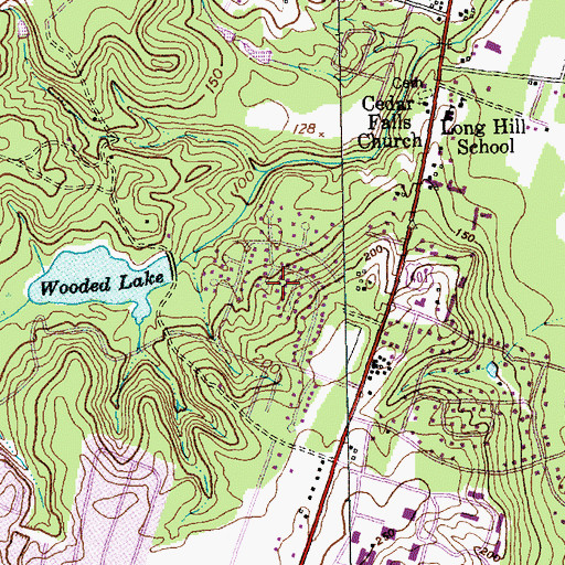 Topographic Map of Ascot II, NC