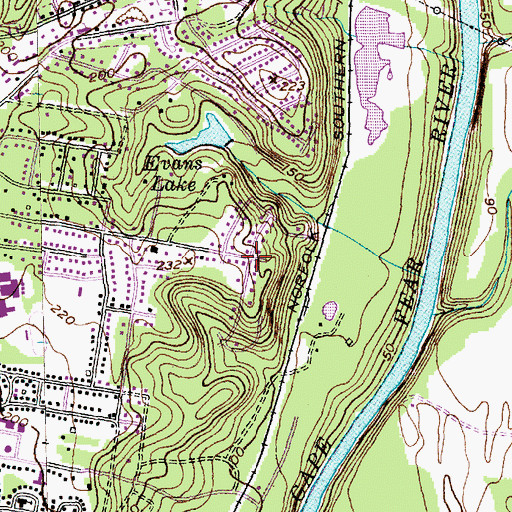 Topographic Map of Rivercliff, NC