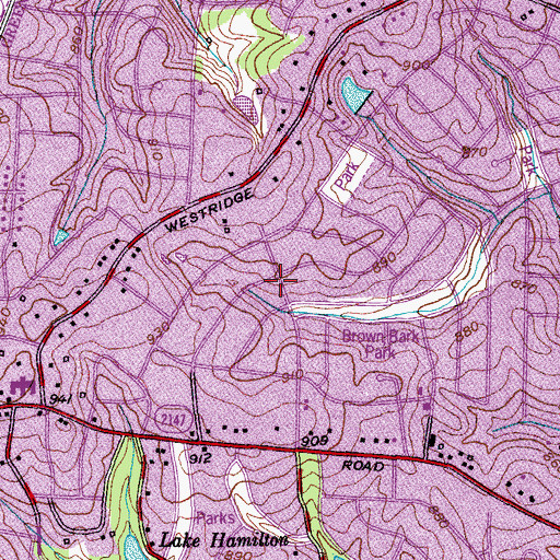 Topographic Map of Hamilton Forest, NC