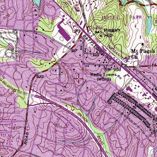 Topographic Map of Westwood, NC