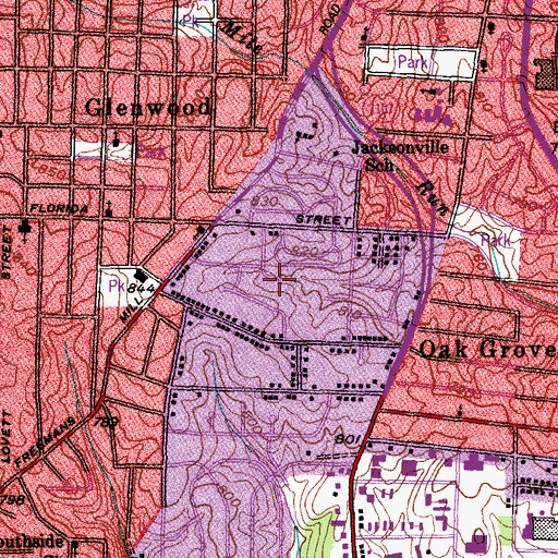 Topographic Map of Smith Homes, NC