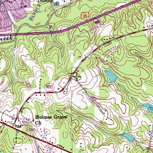 Topographic Map of Englewood Forest, NC