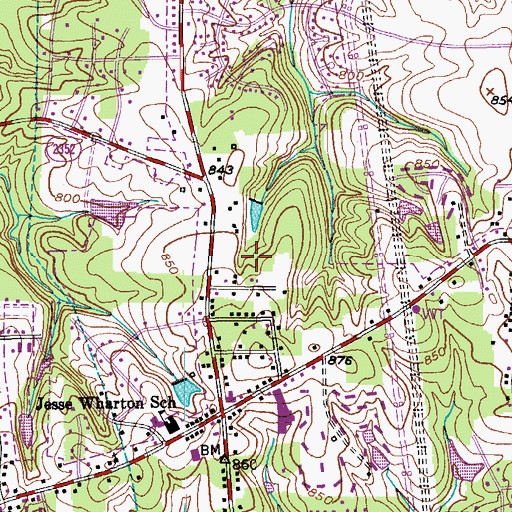 Topographic Map of The Orchard, NC