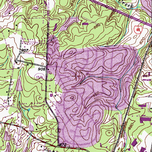 Topographic Map of Beechcroft, NC