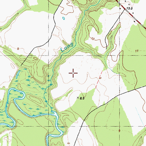 Topographic Map of Pollocksville, NC