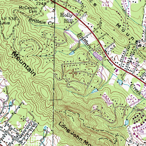Topographic Map of Indian Hills, NC