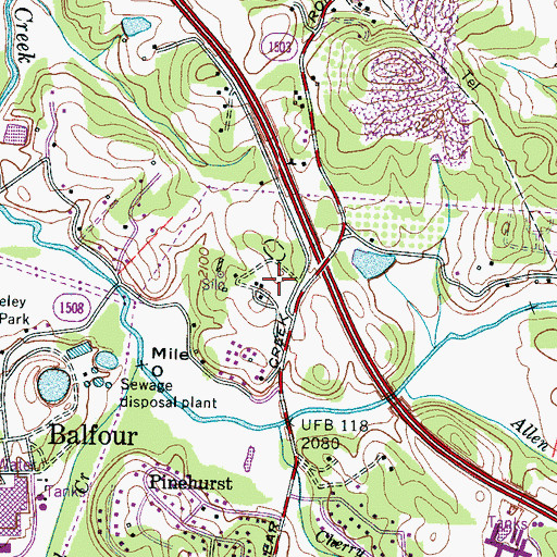Topographic Map of Cumberland Village, NC