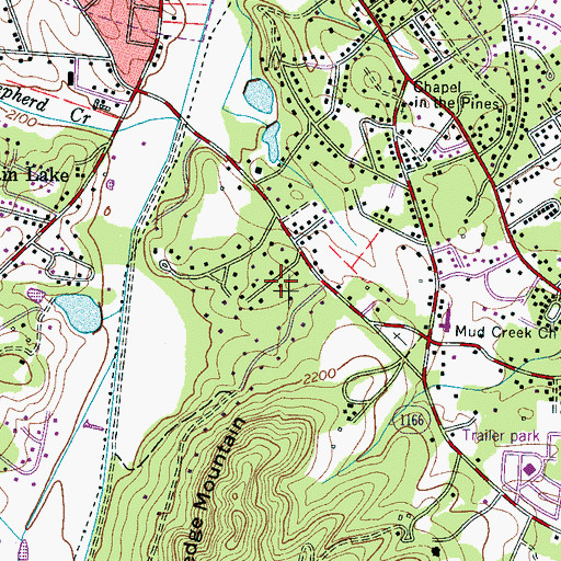 Topographic Map of Chanteloupe Country Estates, NC