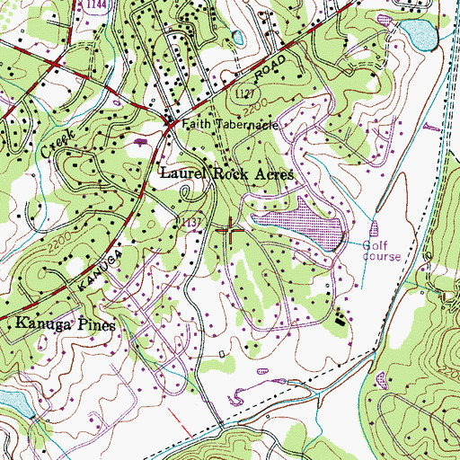 Topographic Map of Kenwood Knolls, NC