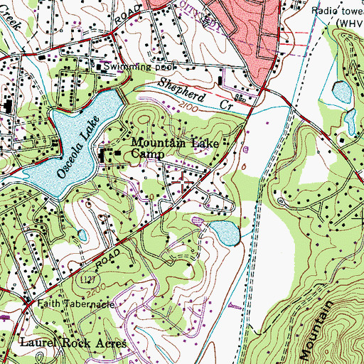 Topographic Map of Westwood, NC