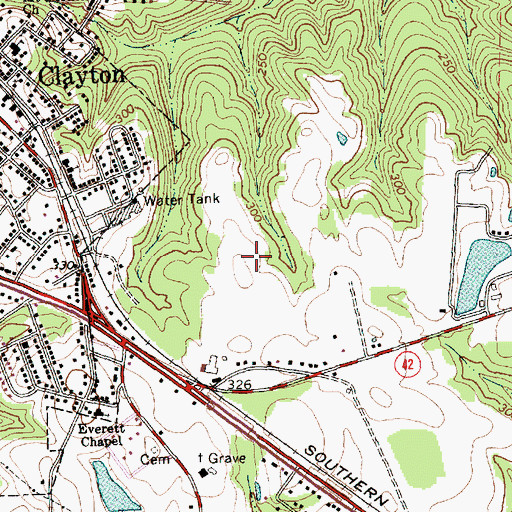 Topographic Map of Walden, NC