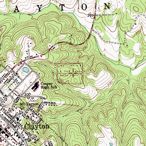Topographic Map of Rollingwood, NC