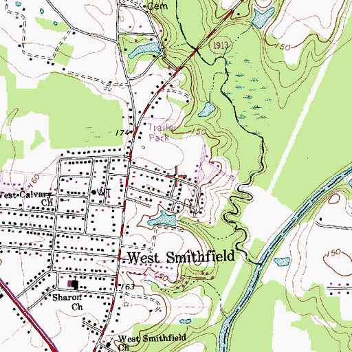 Topographic Map of Sunrise Acres, NC