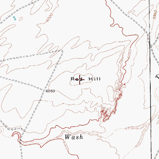 Topographic Map of Red Hill, AZ