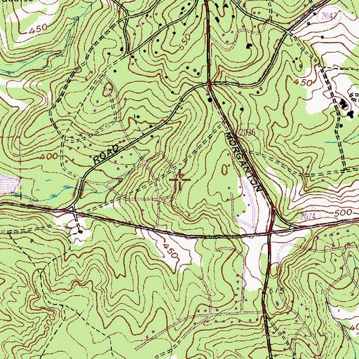 Topographic Map of Huntcliff, NC