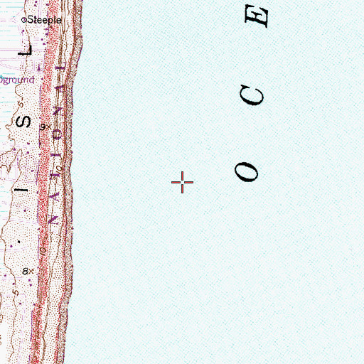 Topographic Map of Steeple, NC