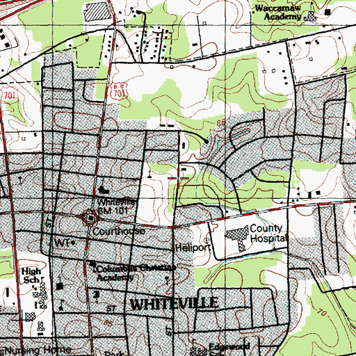Topographic Map of Runnymeade, NC