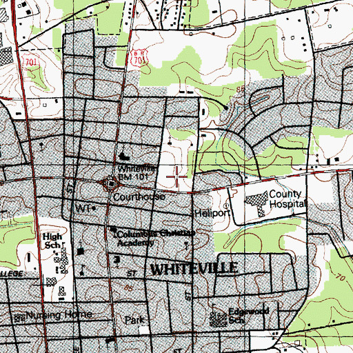Topographic Map of McKenzie Woods, NC
