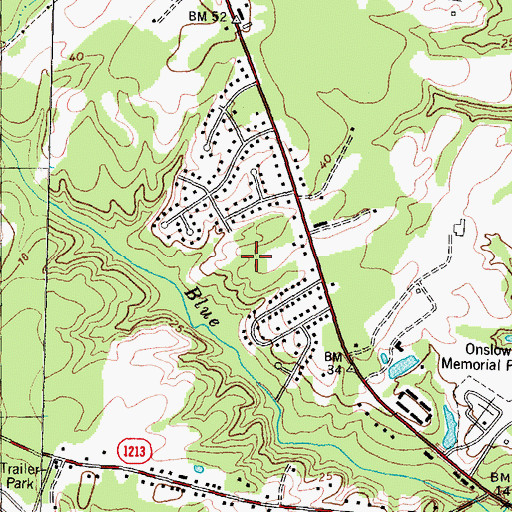 Topographic Map of Stillwood, NC