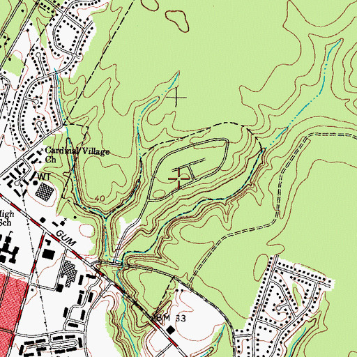 Topographic Map of Aldersgate, NC