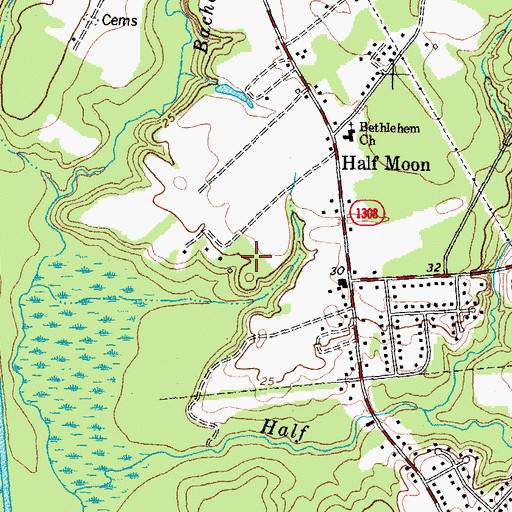 Topographic Map of Greenbriar, NC