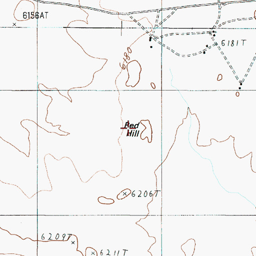 Topographic Map of Red Hill, AZ
