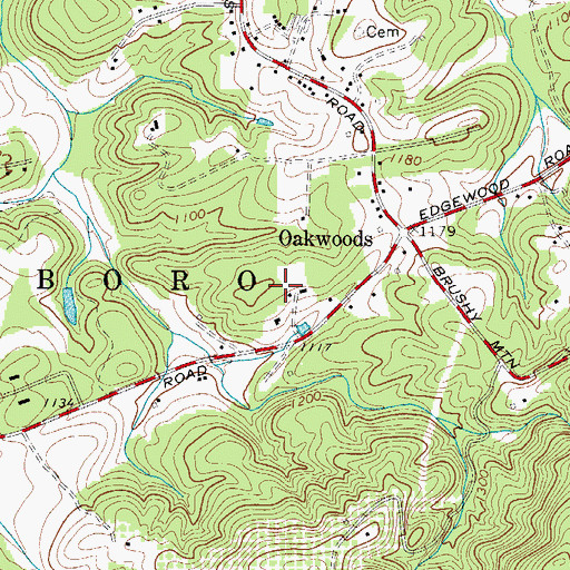 Topographic Map of Mayview Acres, NC