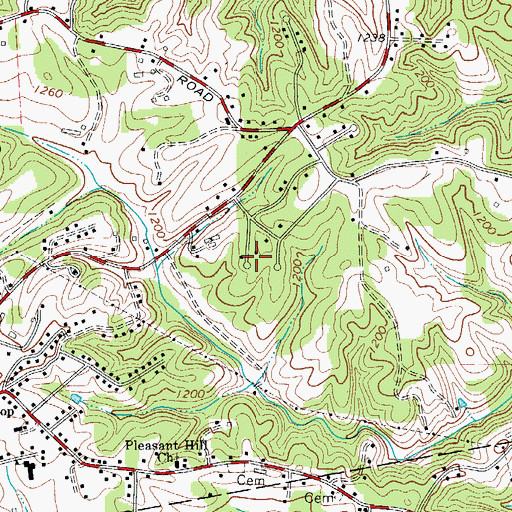 Topographic Map of Sherwood Forest, NC