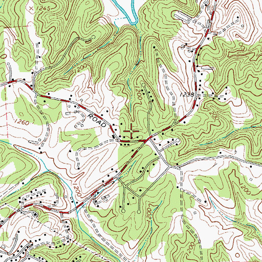 Topographic Map of Wallace Acres, NC