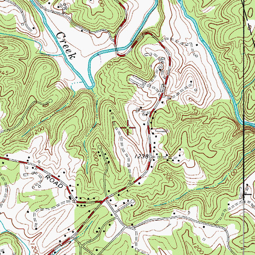 Topographic Map of Brookwood, NC