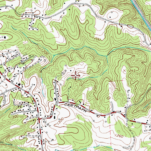 Topographic Map of Wildwood Park, NC
