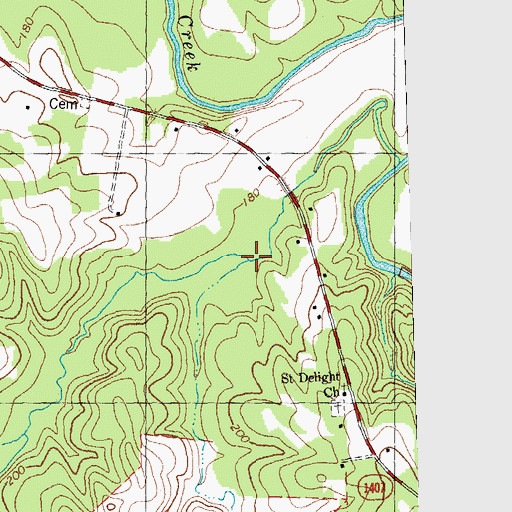 Topographic Map of Jumping Run, NC