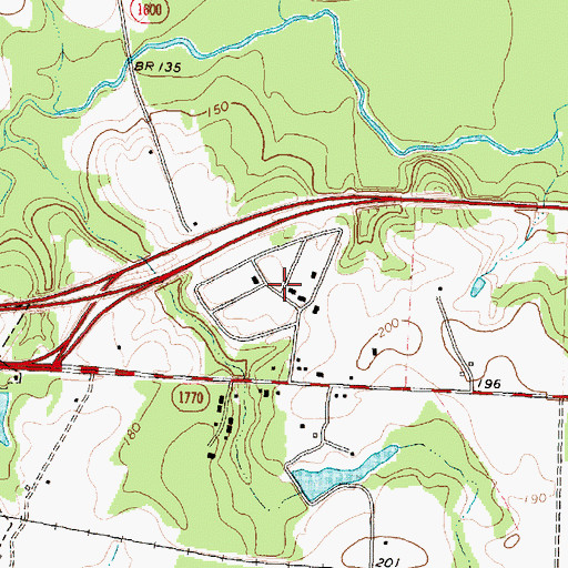 Topographic Map of Regency Estates, NC