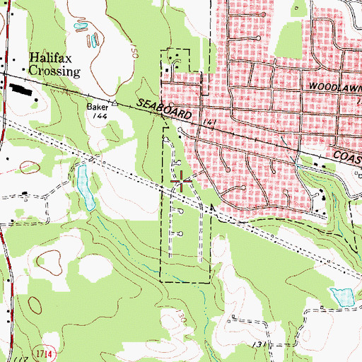 Topographic Map of Berkeley, NC