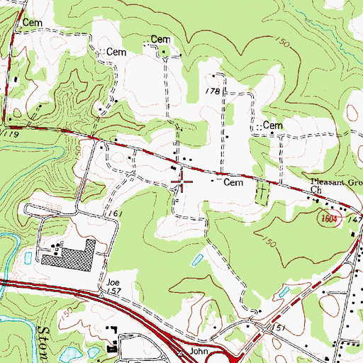 Topographic Map of Forest Oaks, NC
