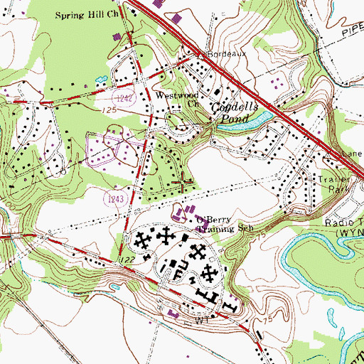 Topographic Map of Westover, NC