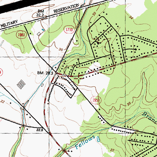 Topographic Map of Sandy Springs, NC