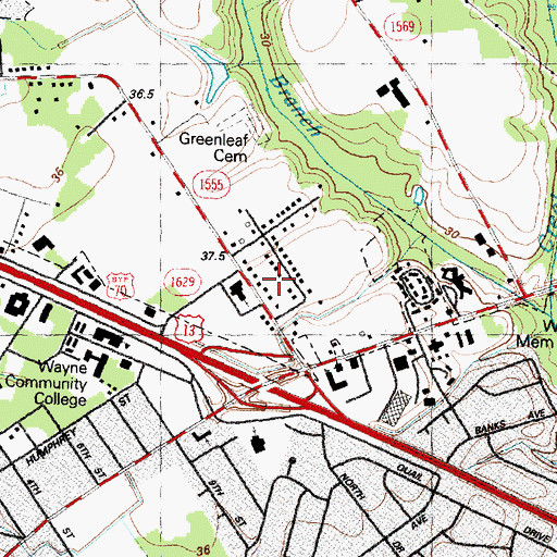 Topographic Map of Pleasant View, NC