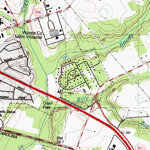 Topographic Map of Forest Hill, NC