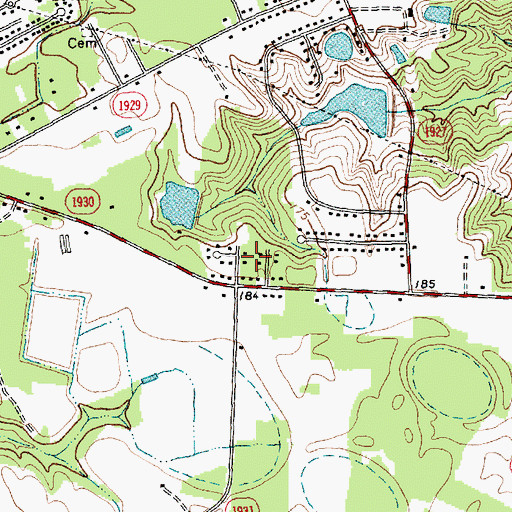 Topographic Map of South Haven, NC